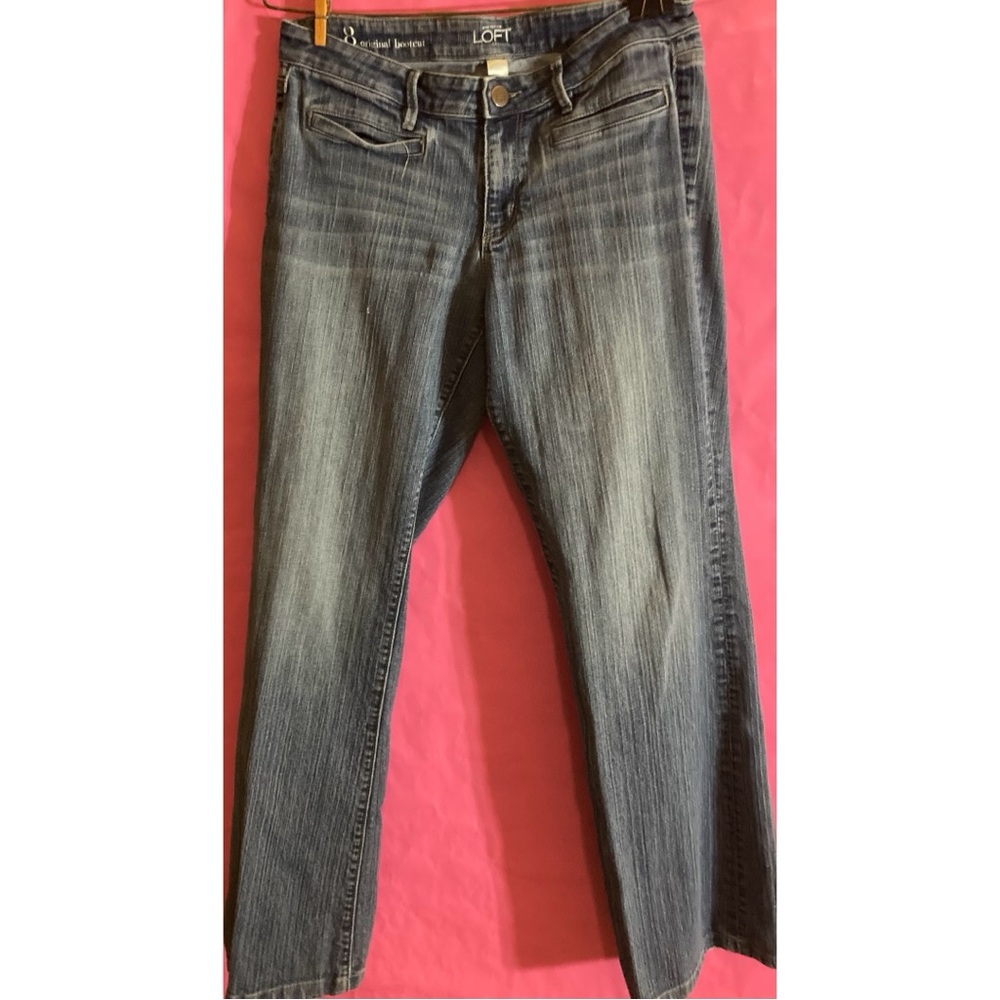 LOFT Dark Blue Bootcut Jeans